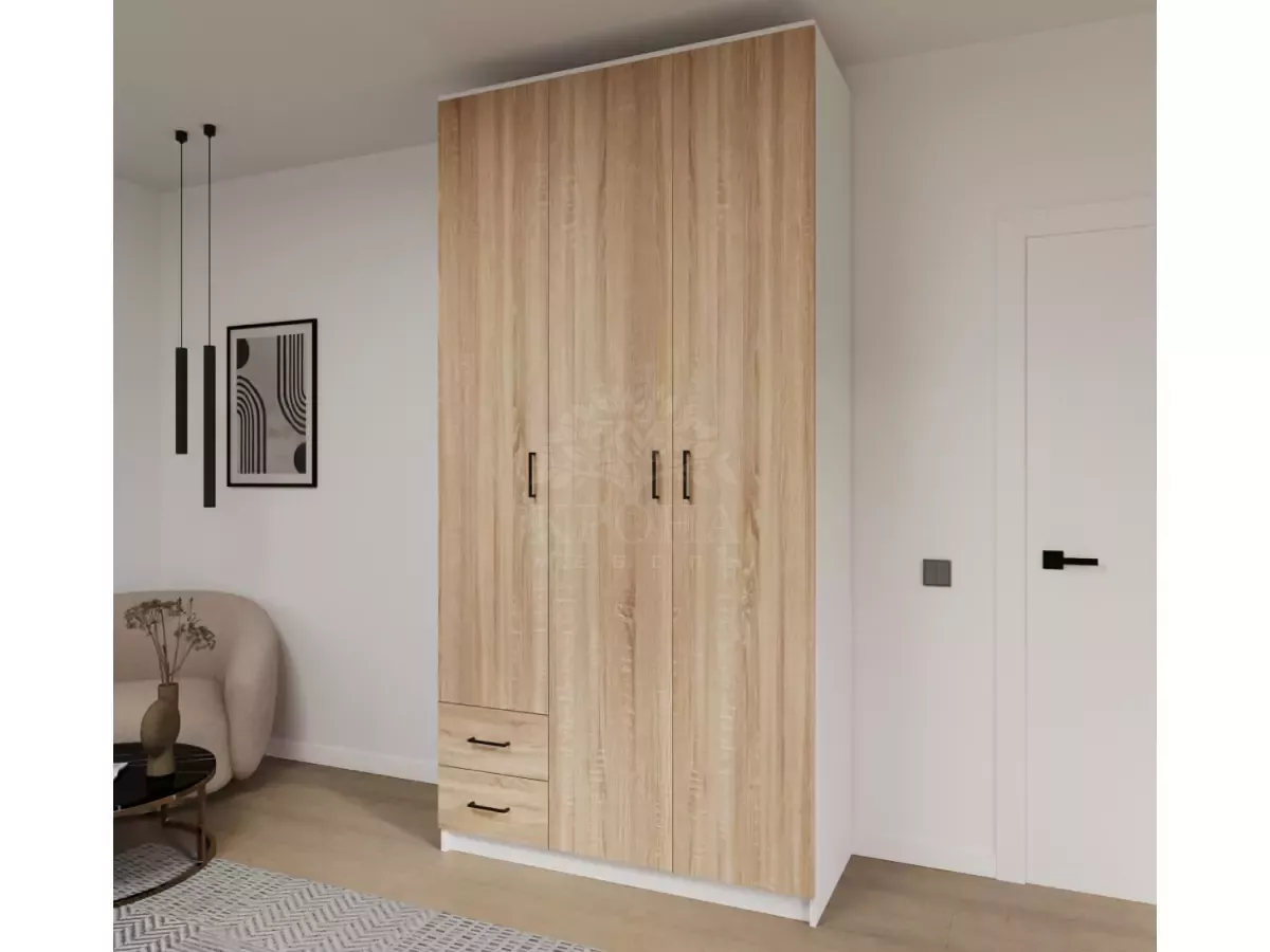 Шкаф Фреш-3.2 2400 Белый/Дуб Сонома